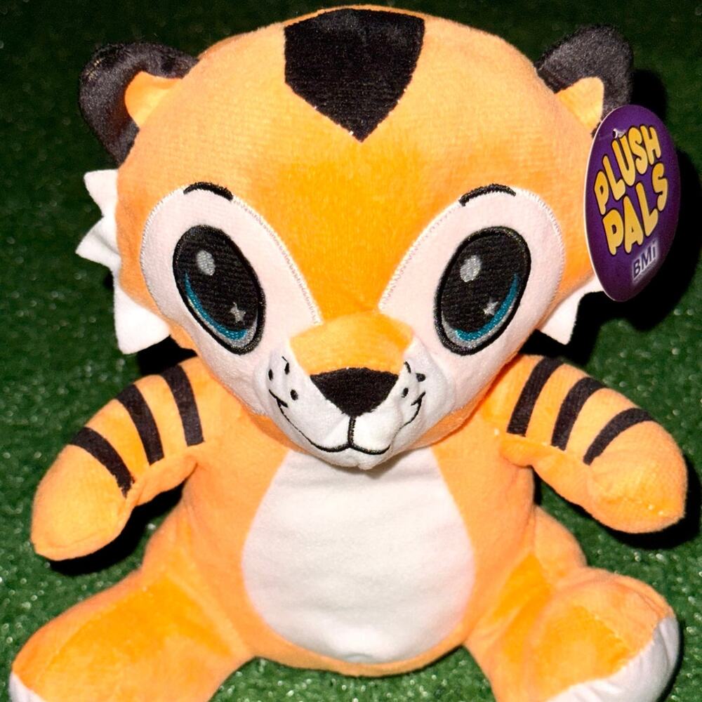 BMI Merchandise Plush Pals Cute Orange Sitting Tiger Plush Toy New With Tag